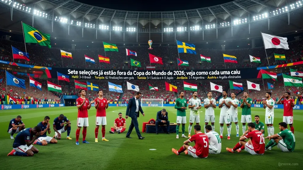 Sete seleções já estão fora da Copa do Mundo de 2026; veja como cada uma caiu